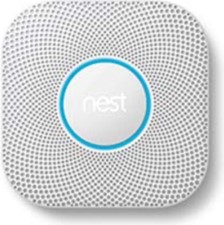 Google Nest Protect White Smart Home 2nd Gen Smoke Alarm w/Battery