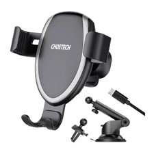 CHOETECH 7.5W Vent &amp; Dash Suction Gravity Mount Wireless Car Charger
