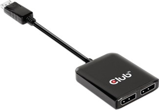 Club3D Multistream Transport (MST) Hub DisplayPort 1.4 Black