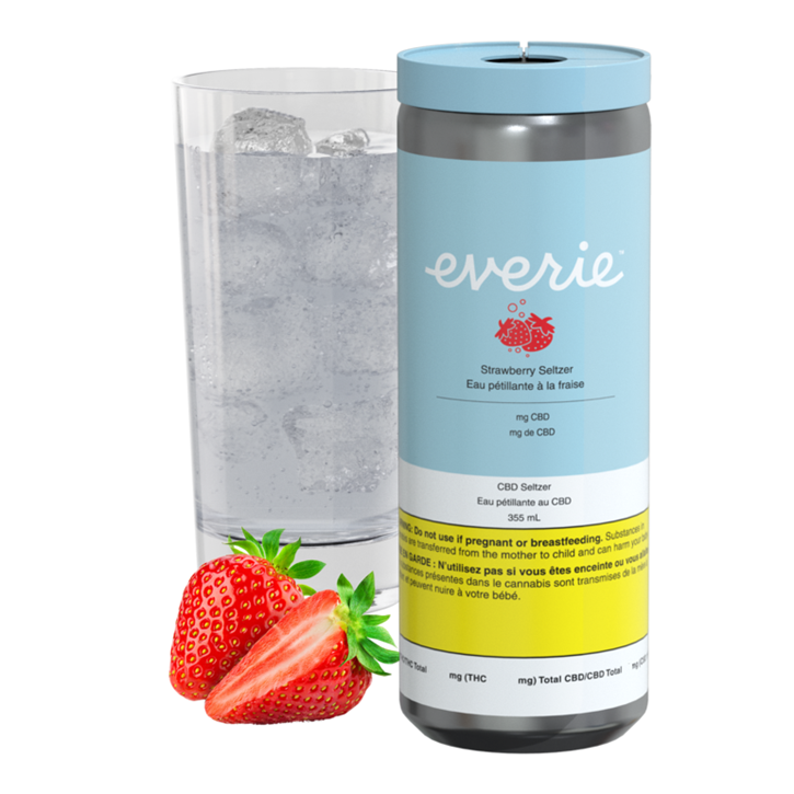 Strawberry CBD Seltzer - Everie - Sparkling Water