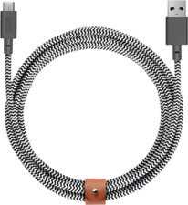Native Union XL USB-C 10ft Zebra Belt Cable