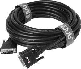 Club3D -  DVI-D Dual Link (24+1) Cable Bi-Directional M/M 10m/32.8ft 28AWG Black