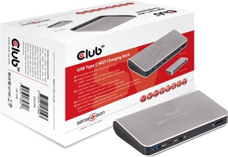 Club3D - USB-C 3.1 Gen 1 to MST Single 4K30HZ Dual 1200p Charging Dock 60W