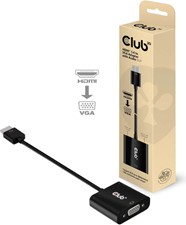 Club3D -  HDMI 1.4 TO VGA Active Adapter w/Audio M/F Black