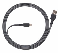 Ventev - ChargeSync Flat Lightning Cable 6ft - Gray