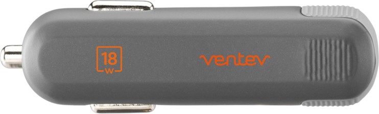 Ventev 18W PD Car Charger with USB-C to Lightning Cable