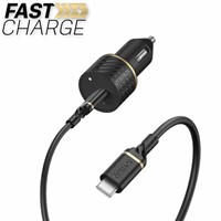 OtterBox - Fast Charge 20w Usb C Pd Car Charger &amp; Usb C To Usb C Cable 1m