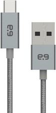 PureGear - 6ft Braided USBA to USBC Cable, Space Gray