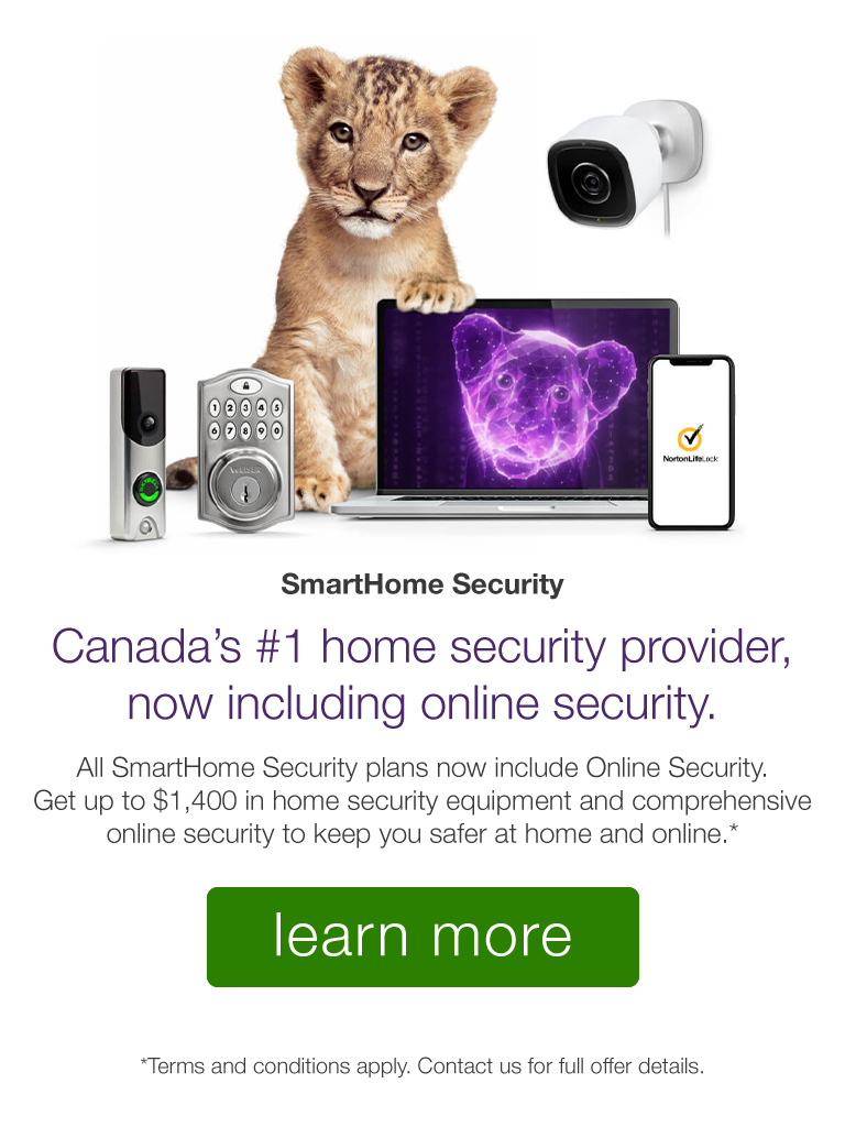 Get TELUS SmartHome Security + Online Security today!