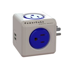 PowerCube Original 4-Outlet Power Bar with 2 USB Ports