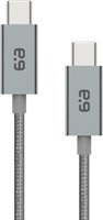 PureGear - 6ft Braided USBC to USBC Cable, Space Gray