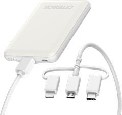 Mobile Charging Kit Power Bank 5000 Mah And 3 In 1 Cable 1m