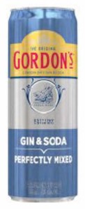 Diageo Canada Gordon&#39;s Gin &amp; Soda 355ml