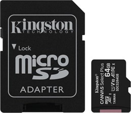 Kingston MicroSDXC Class 10 Flash Memory Card