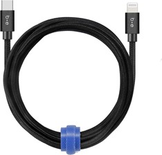 Blu Element - Braided Charge/Sync USB-C to Lightning 10ft - Black