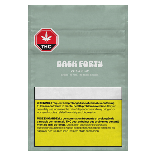 Kush Mint Infused Pre-Roll - Back Forty - Pre-Rolled