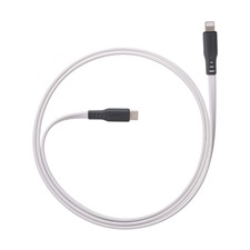 Ventev - ChargeSync Flat USB-C to Lightning Cable 3ft - White