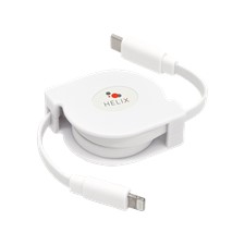 Helix ETHRTCLT Retractable Lightning to USB-C Cable