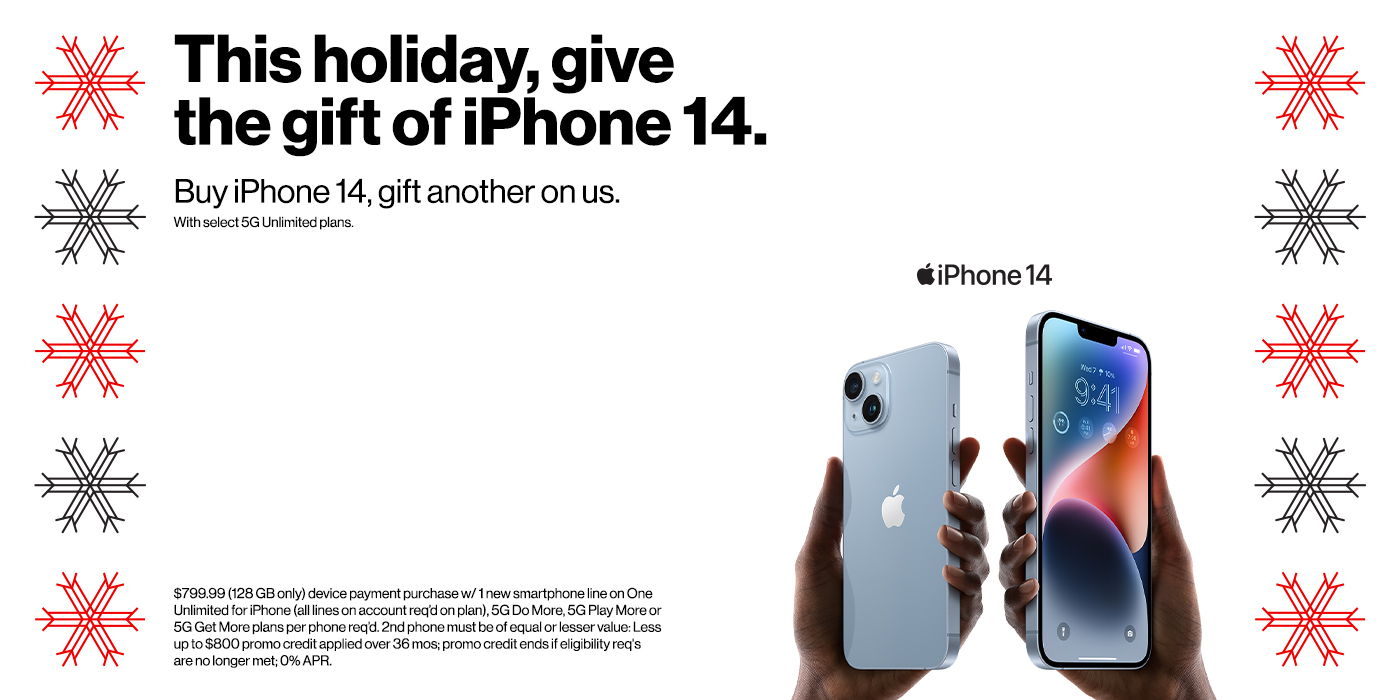 Buy iPhone 14, gift another on us.