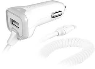 Qmadix 3.4A Lightning Car Charger with Extra USB