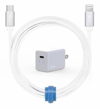 Blu Element - Wall Charger USB-C 20W PD w/Lightning Cable 4ft - White