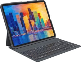 Zagg - iPad Pro 12.9&quot; Pro Keys Bluetooth Keyboard Case - Charcoal