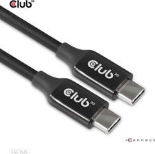 Club3D - USB-C 3.2 Gen2 to USB-C Active Bi-directional Cable 8K60Hz Male/Male 5m/16.4ft