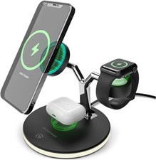 HyperGear 26W MaxCharge 3-in-1 Wireless Charging Stand w/ MagSafe - Black