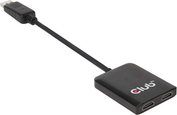 Club3D - DP 1.2 to 2 HDMI 1.4 Supports up to 2*4K30HZ-USB Powered