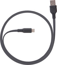 Ventev - ChargeSync Flat USB-C Cable 3.3ft - Gray