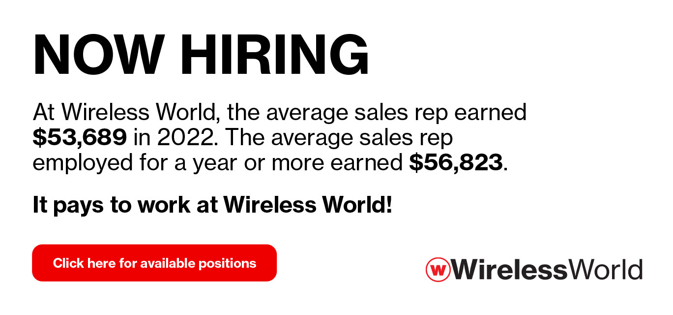 Now Hiring - Earning potential up to $56,823 for average sales rep