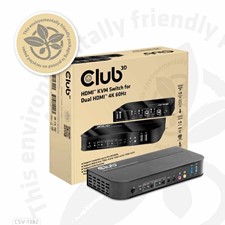 Club3D - HDMI KVM Switch for Dual HDMI 4K 60Hz - Black