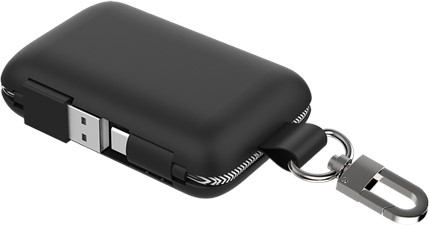 Qmadix - Power Bank 5000 Mah For Type C Devices - Black
