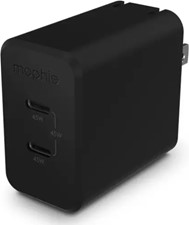 Mophie mophie Power Adapter USB-C PD Dual 45W GaN - Black