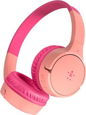 Belkin - SOUNDFORM Mini On-Ear Wireless Headphones w/Micro-USB Cable - Pink