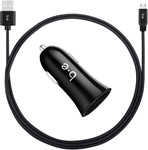 Blu Element 2.4A Car Charger w/ microUSB Cable
