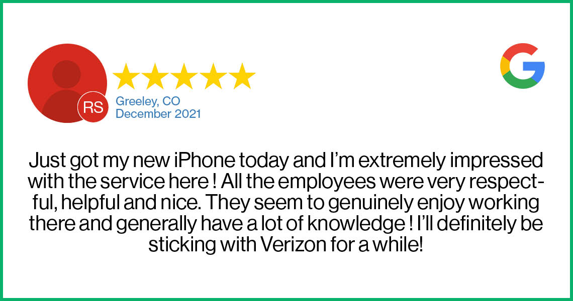 Check out this recent customer review about the Verizon Cellular Plus store in Greeley, Colorado.