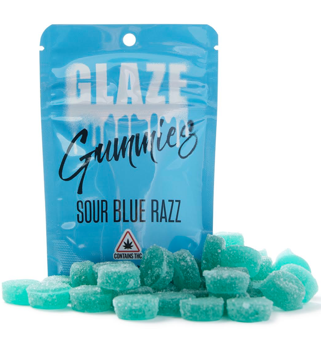 Glaze Sour Blue Razz Gummies