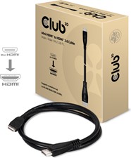 Club3D - Mini HDMI to HDMI 2.0 Cable 4K60HZ M/M 1m/3.28ft Black