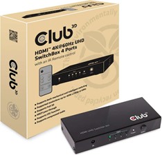 Club3D -  HDMI 4K60HZ 2.0 UHD Switchbox 4 Pots Black