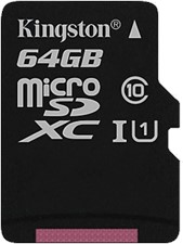 Kingston Canvas Select 64GB microSD Card w/ Adapter