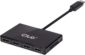 Club3D - DP 1.2 to 4 Display Port 1.2 Supports up to 4*1080P-USB Powered