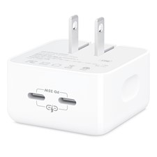 PowerPeak 35W Dual USB-C PD Wall Power Adapter - White