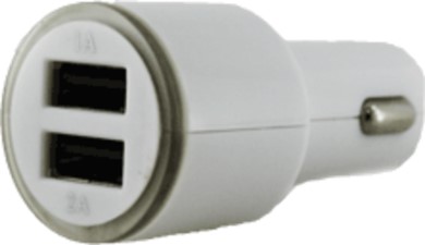 Muvit 4.2A Dual USB Car Charger - White