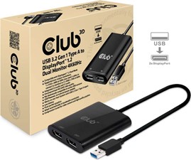 Club3D - USB 3.1 Gen 1 to DP 1.2 Dual Monitor Support 4K@60HZ