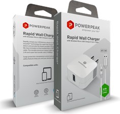 PowerPeak Micro Rapid2.4 Wall Charger