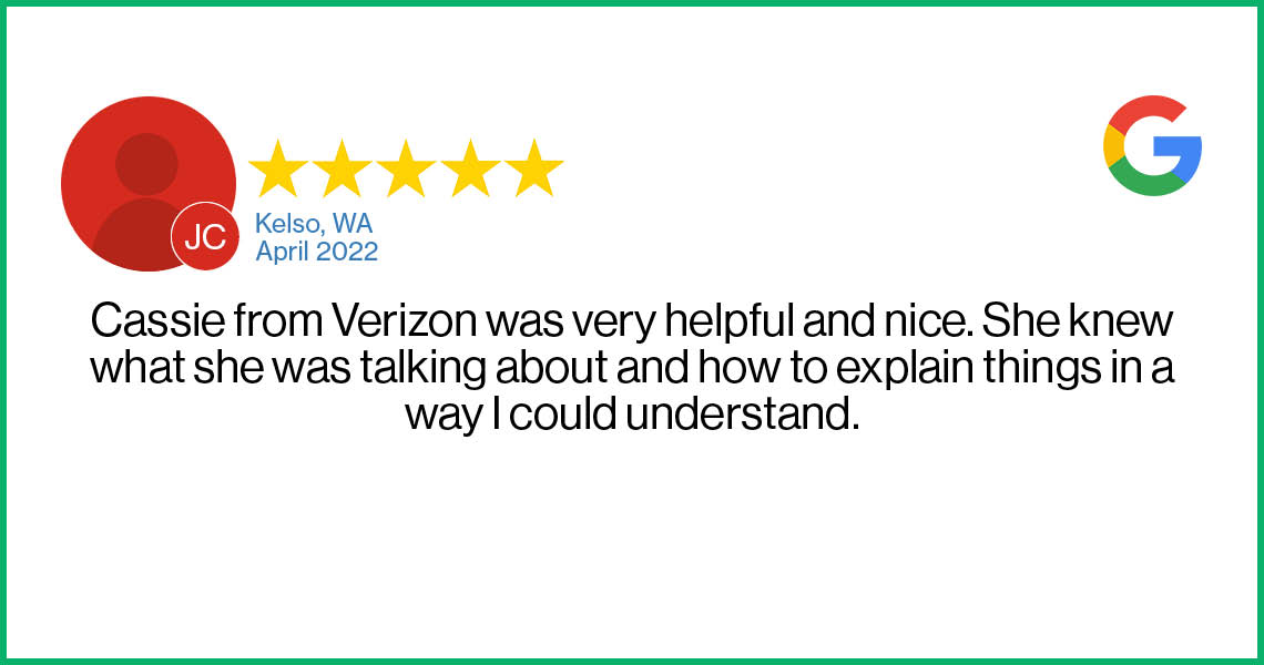 Check out this recent customer review about the Verizon Cellular Plus store in Kelso, WA.