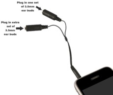 3.5mm jack Splitter for all phones with 3.5mm headset ports