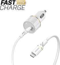 OtterBox - Fast Charge PD Car Charger USB-C 20W w/Lightning Cable 3.3ft - Cloud Dust