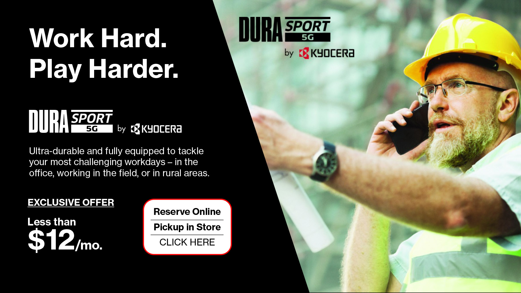 Exclusive Offer - Get the Kyocera DuraSport for less than $12/mo.